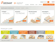 Tablet Screenshot of geomat.sk